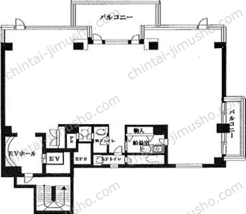 オフィスビル大井MAX-13階の間取図