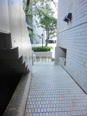 玄関側から外を見た視点