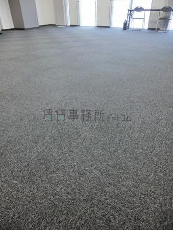 灰色一色ではなく、色違いチェック柄のカーペットです