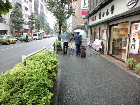 綺麗に舗装された歩道です