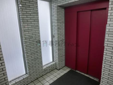 エレベーター前に採光が入ります