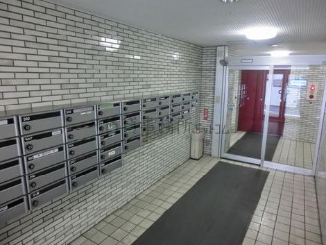 エレベーター前に自動ドアがございます