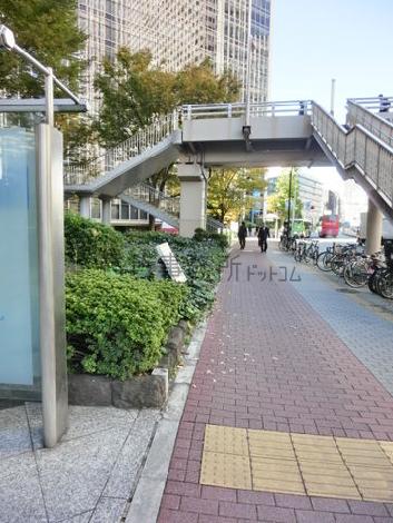 幅の広い歩道です