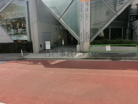 前面の道路です