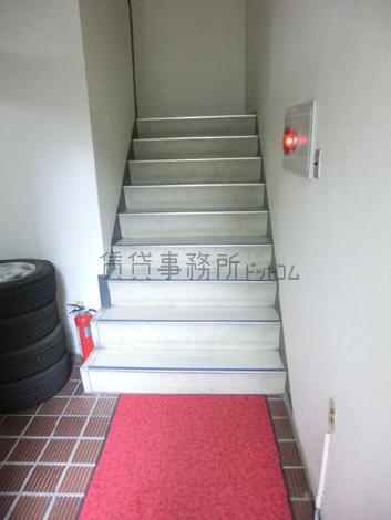 警報機、消火器が完備されています