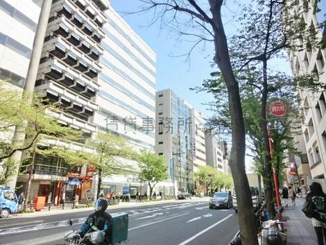 街路樹の立ち並ぶ通り
