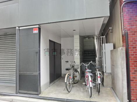 外階段付近