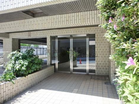 入口は大きなガラス戸となっています