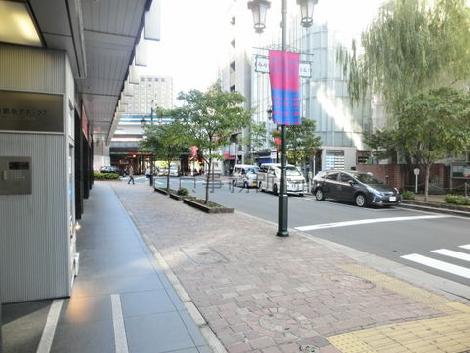 綺麗に舗装された歩道が玄関前に展開されています