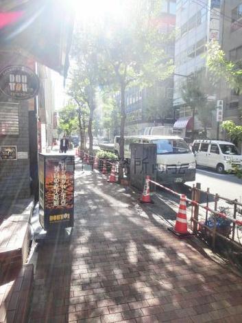 綺麗に舗装された歩道が玄関前に展開されています