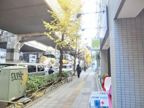 街路樹のある歩道