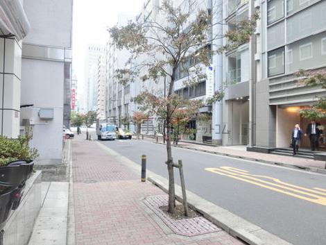 玄関前の綺麗に舗装された歩道