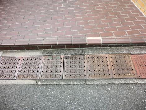 通りから敷地までのスロープ