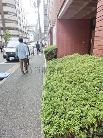 ビル周辺は植樹されています