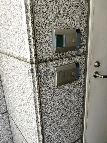 裏口にセキュリティ