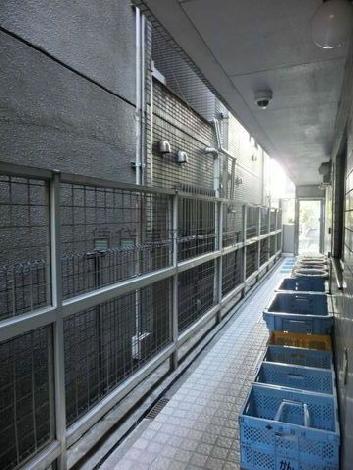 建物内にゴミ捨て場があります