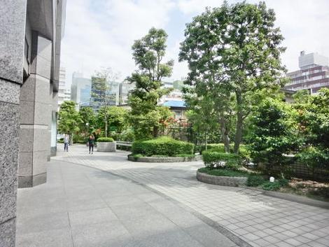 植栽が豊富な敷地内
