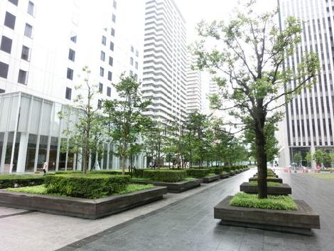 ガーデンデザインされた敷地内