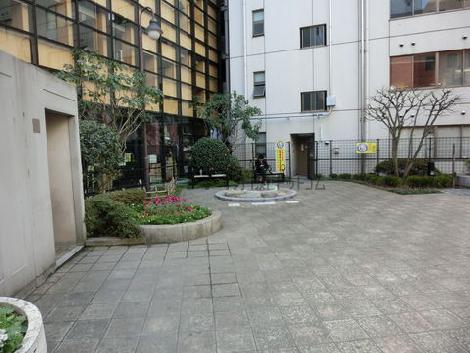 建物裏側の公園です