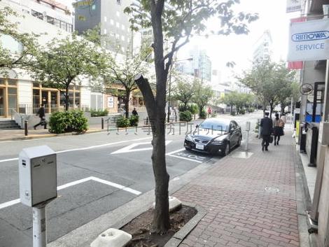 玄関前の舗装された歩道です