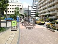 奇麗に舗装された歩道