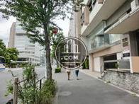 街路樹が並んだ歩きやすい通りです