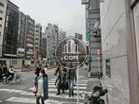 先に見える高速道路のすぐ先が渋谷駅です