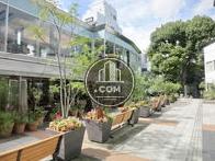 道を挟んで向かいにはオシャレな商業施設