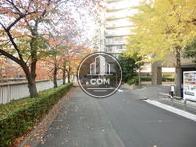 前面道路左側です