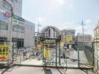 背面エリアにある駐輪場