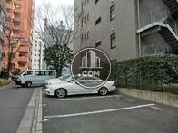 ビル裏の駐車スペース