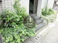 植栽の多い玄関回り