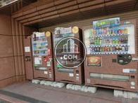 正面玄関入り口先に自動販売機があります