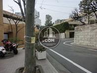 玄関前の通り