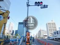 勝どき駅へアクセスする公道です