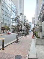街路樹が点在する前面エリア