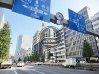東銀座駅へと連絡する公道です
