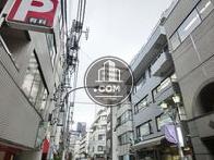 コンパクトなビルが立ち並びエリアです