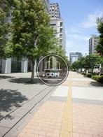 隣接する広い歩道