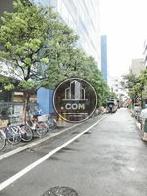 街路樹のある脇道