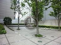 植木が点在する玄関回り