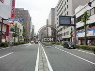 様々なビルが立ち並ぶ通り