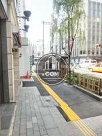 街路樹のある歩道です