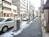 街路樹の点在する歩道